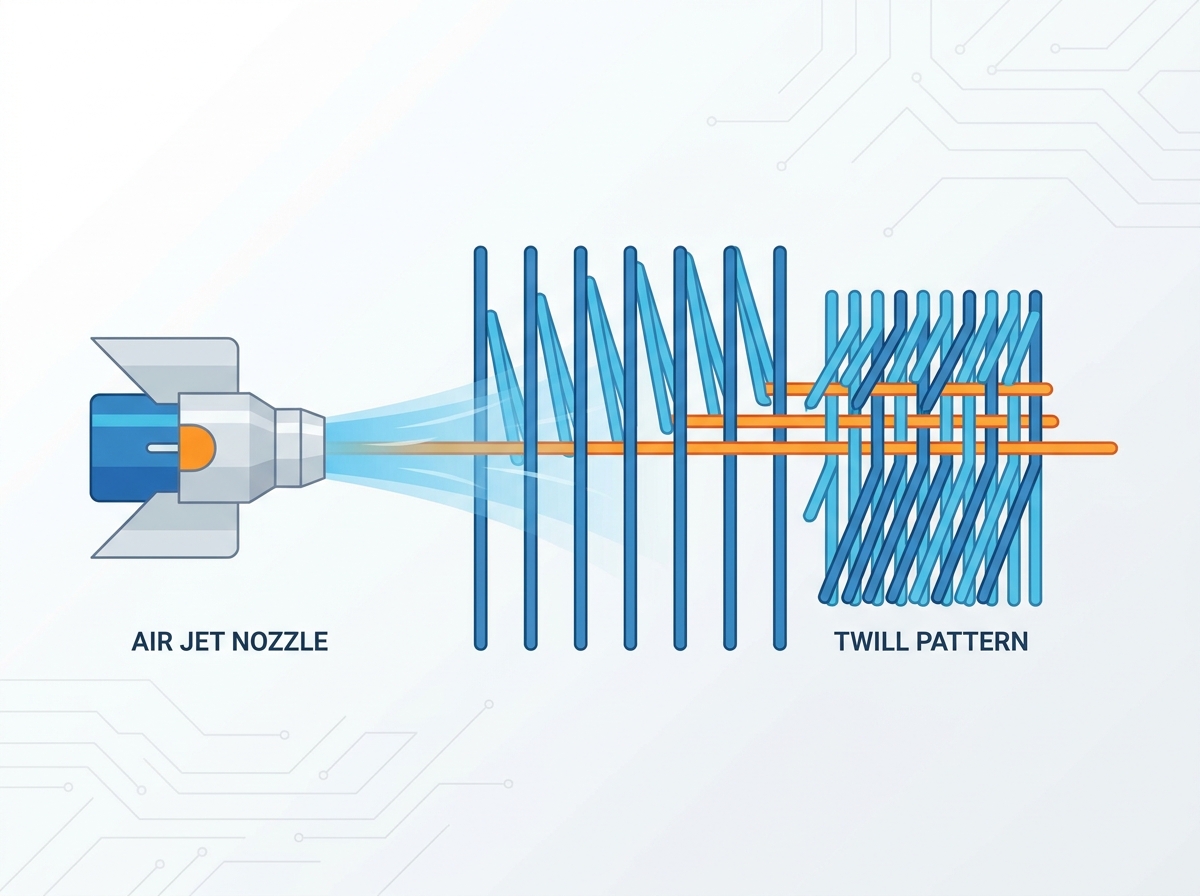Air Jet Loom Weaving Process